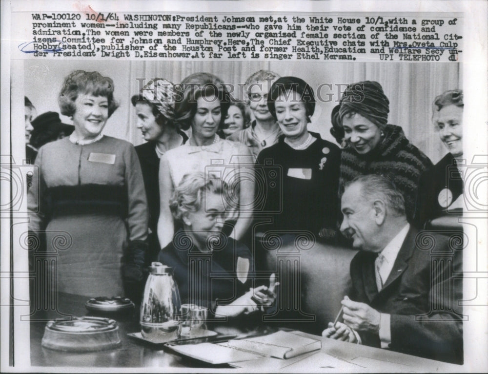 1964 President Johnson White house white House Women-Historic Images