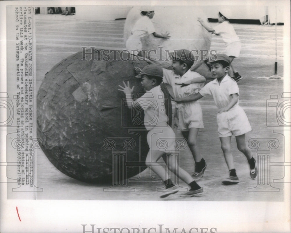 1966 Prince Hiro Joins His Classmates - Historic Images