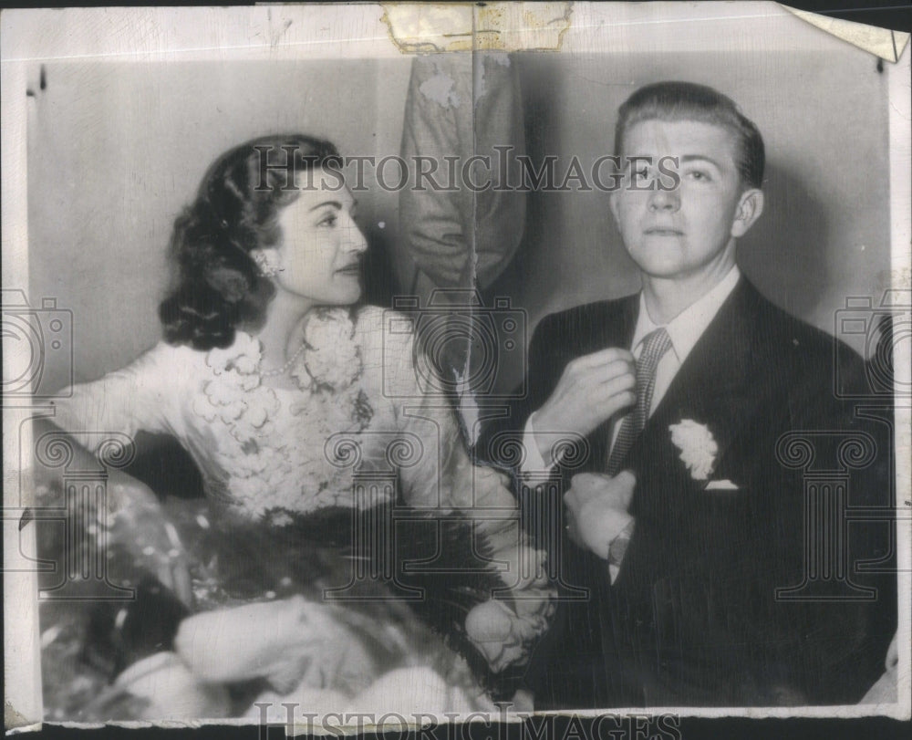 1950 Vincent Hillyer and Bride The Princess Fatemeh Pahlevi - Historic Images