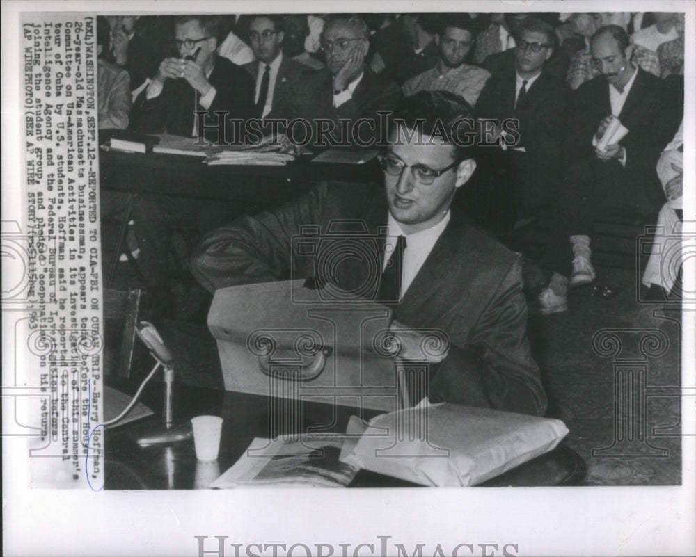 1963 Barry Hoffman Cuba House Committee On UnAmerican Activites