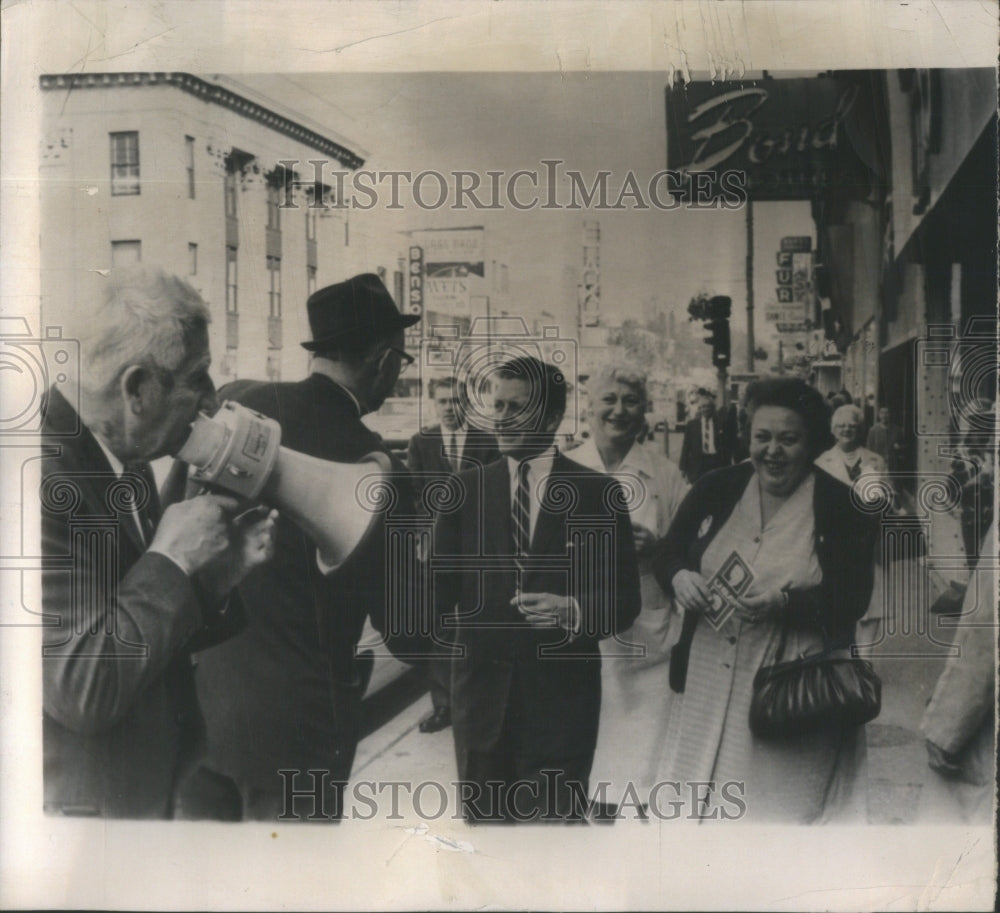 1964 Press Photo Illinois Senator Paul Douglas Democrat Governor Otto Kerner - Historic Images