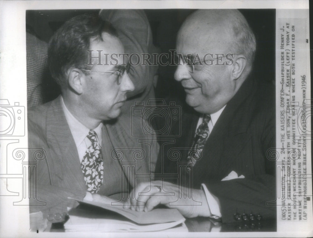 1946 Henry Edgar Kaiser Shipbuilders Merchant Maritime Committee - Historic Images