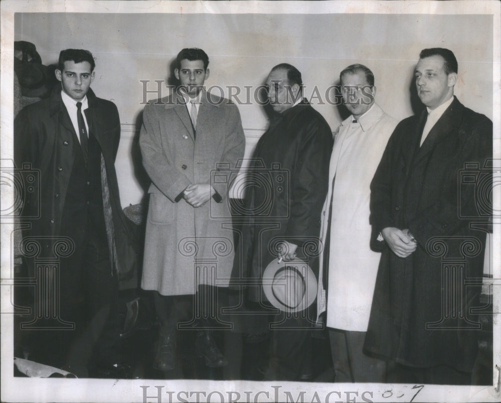 1960 Policemen On Trial Group Picture Felony Court Appearance - Historic Images