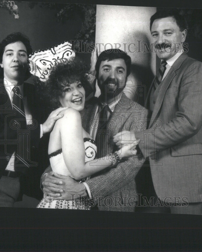 1986 Press Photo Author And Lyricist Barry Harman With Actress Rusty Riegelman - Historic Images