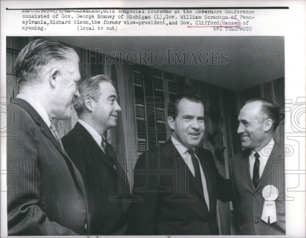 1964 Clifford Hansen Governors George Romney William Scranton Nixon - Historic Images