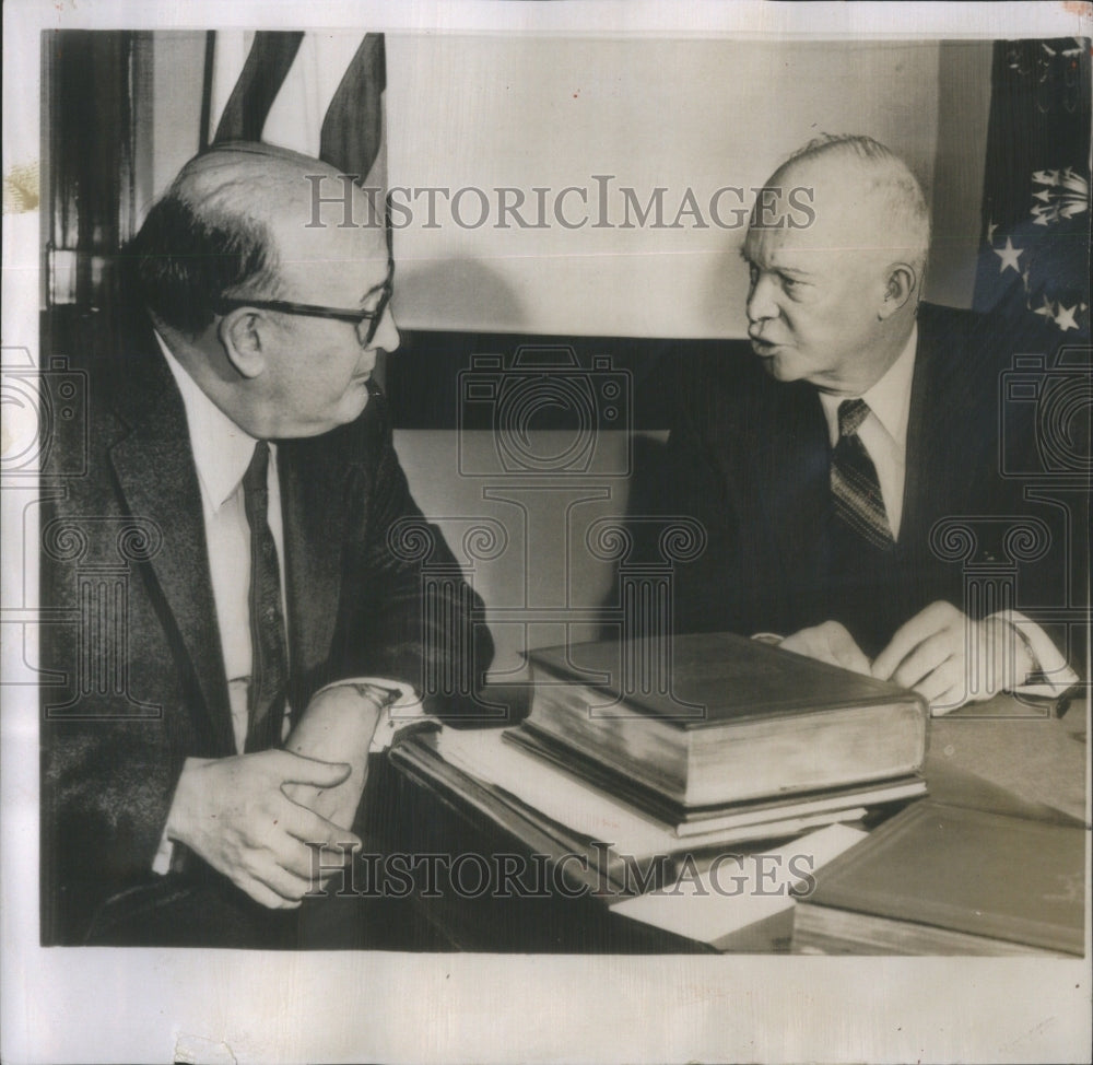 1955 Politics President Eisenhower Leonard Hall-Historic Images