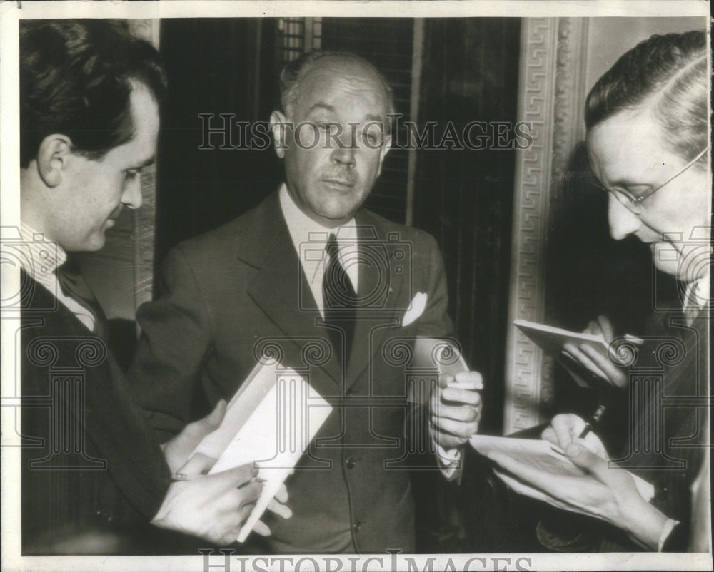 1942, Gaston Henry Haye State Cordell Hull French Ambassador Dodges - Historic Images