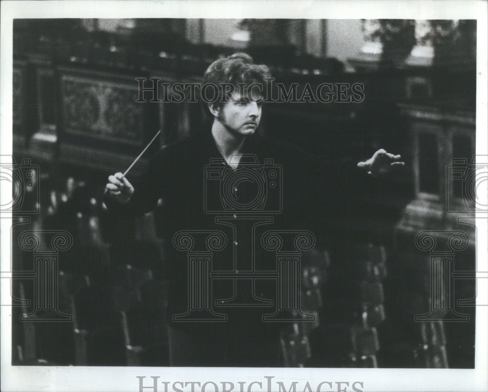 1973 Conductor Alexis Alauser Directing Orchestra - Historic Images