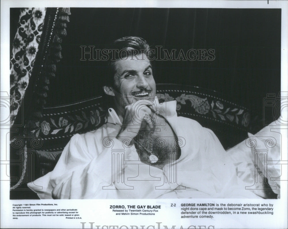 1981 George Hamilton "Zorro, The Gay Blade" - Historic Images