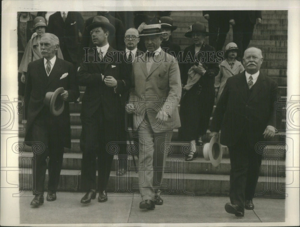 1926 Photo Crown Prince Gustavus Adolphus Of Sweden Visits Brooklyn Museum- Historic Images