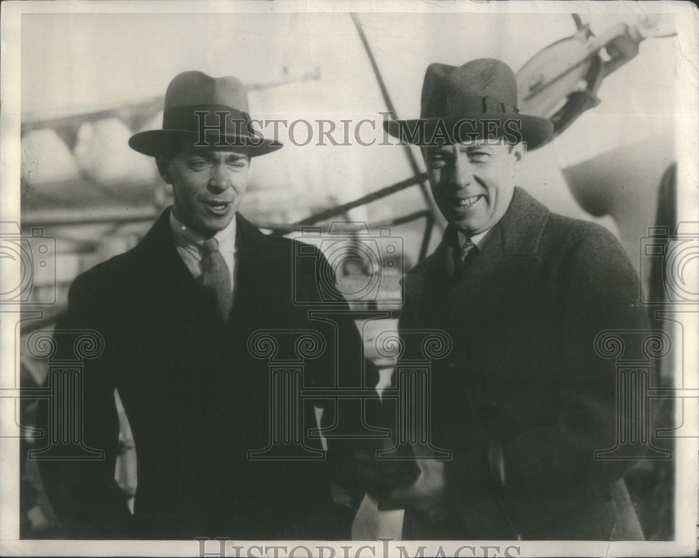 1928 Adolf Best Man-Groom Arrive For Manville-Bernadotte Wedding-Historic Images