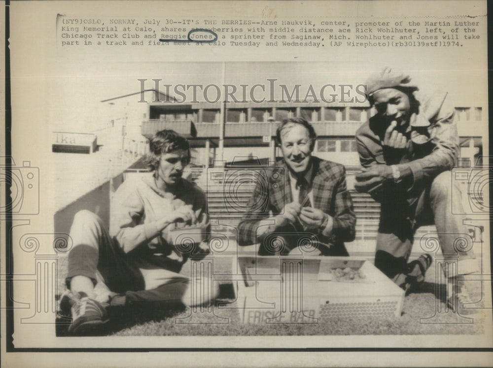 1974 Arne Haukvik, promoter the Martin Luther King Memorial at Oslo - Historic Images