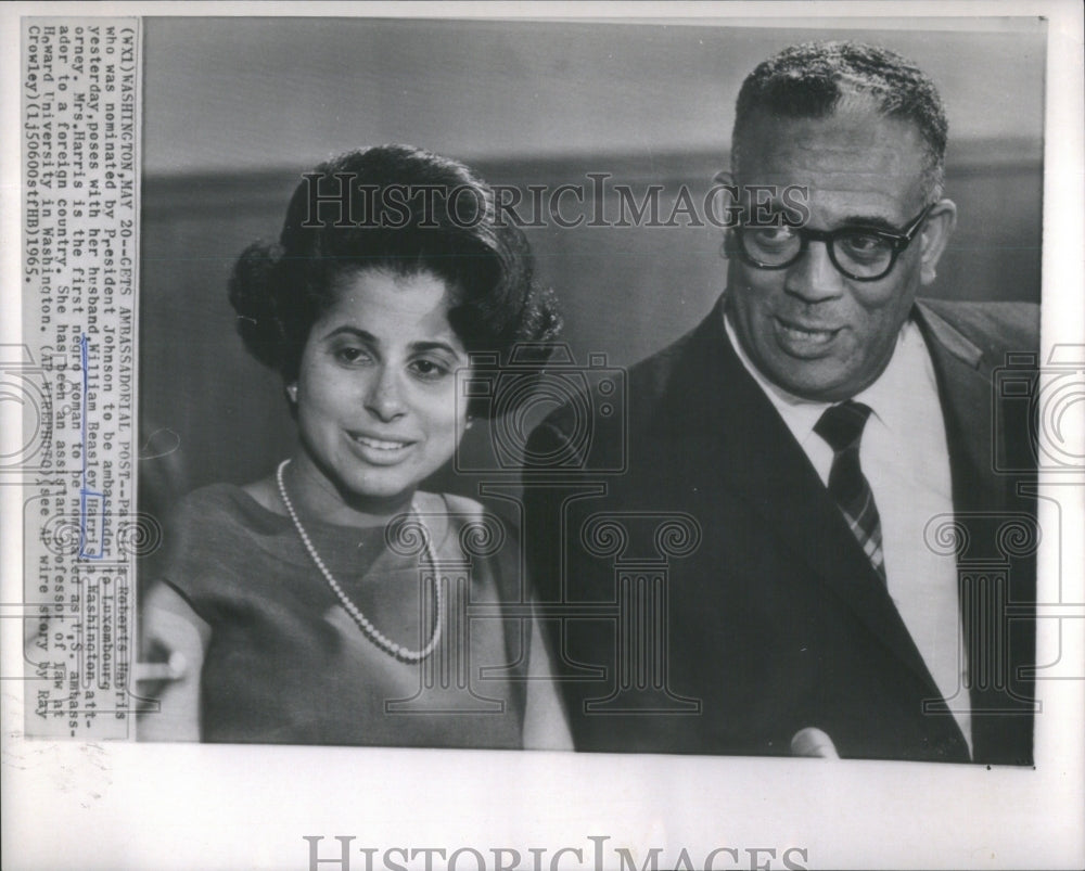 1965 Patric Roberts Hadria Nominate President Johnson Ambassador-Historic Images