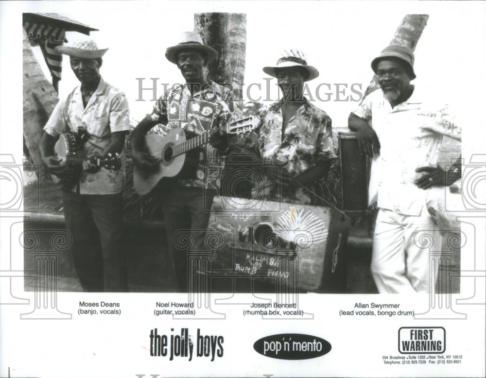 1989 Press Photo Jules Shear Jolly Boys Pop Mento Reggae Ska Vocal Calypso Beat - Historic Images