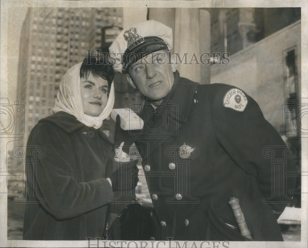 1962 Kathleen Lakwitch Ed Godlewski Randolph LaSalle traffic - Historic Images