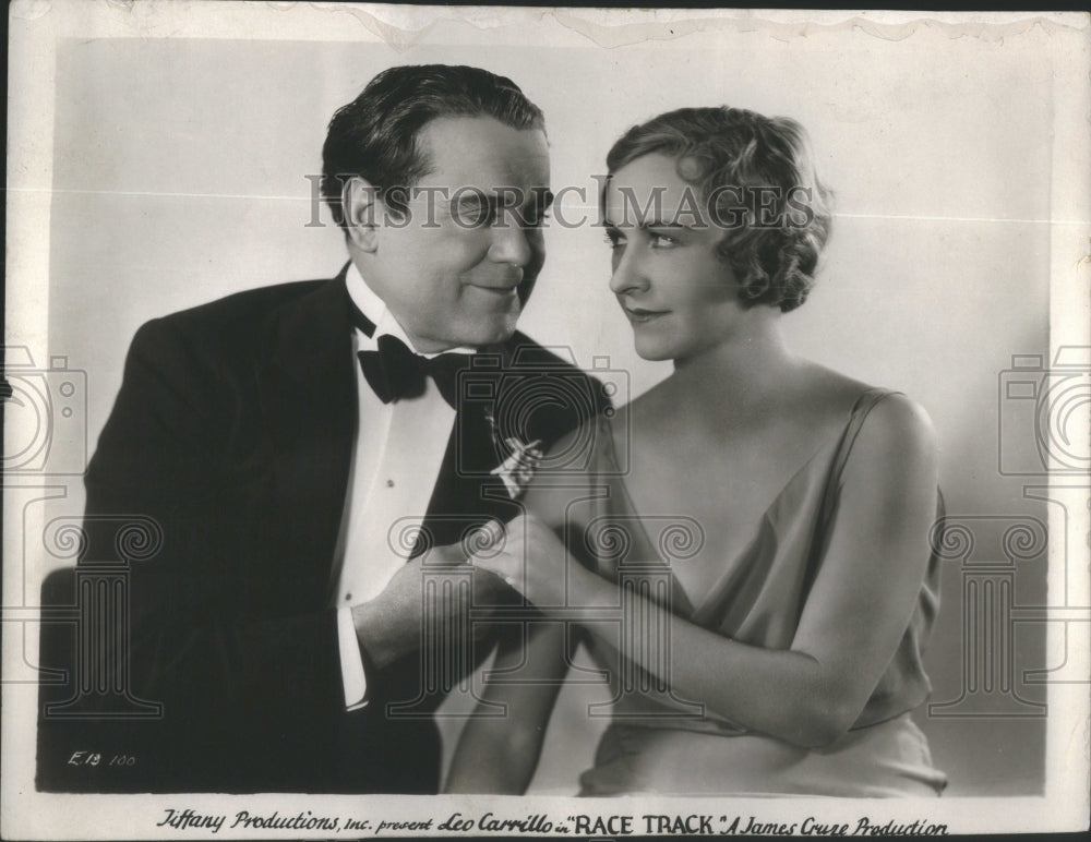 1933 Leo Carrillo Kay Hammond Movie Actor Actress Racetrack - Historic Images