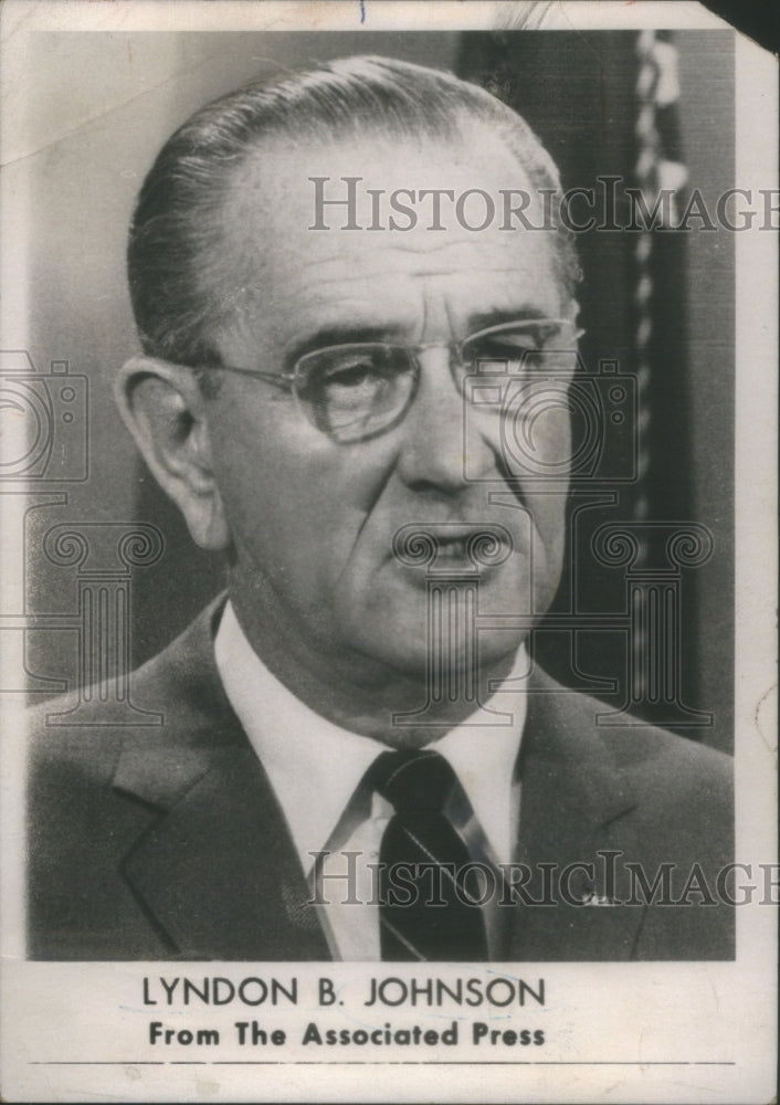 1969 Press Photo Lyndon Johnson Democratic Politician President- RSA79777 - Historic Images