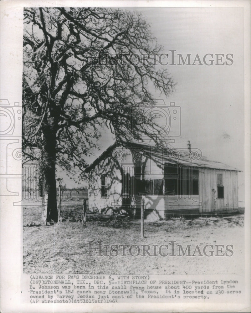 1963 President Lyndon Johnson Birthplace House Stonewall Texas-Historic Images