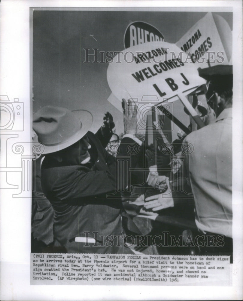 1964 President Johnson Republican Sen Barry Goldwater Phoenix - Historic Images