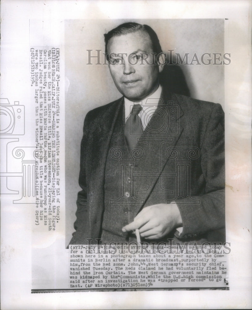 1954 Dr. Otto John (West German Security Chief)-Historic Images