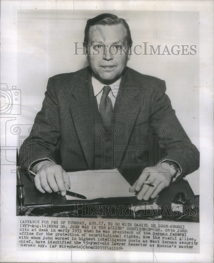 1955 Otto John Head W.German Federal Office-Historic Images