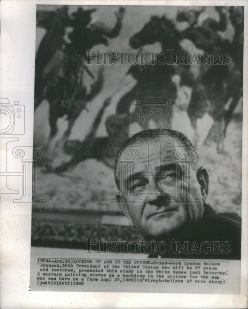 1965 Lyndon B.Johnson 36th US President. - Historic Images