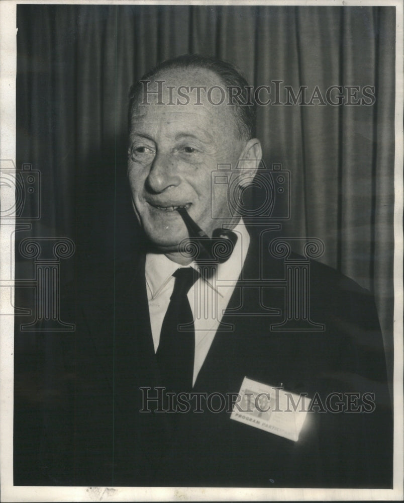 1963 Press Photo Dr Etienne Hirsch chairman European Atomic Energy Commission - Historic Images