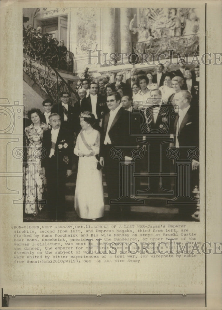 1971 Japan Emperor Hirohito Hans Koschnick Empress Nagako wife - Historic Images