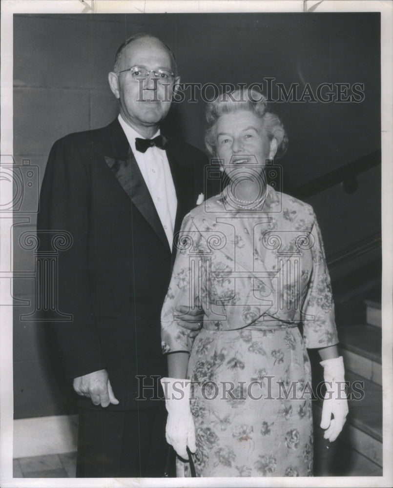 1961 Press Photo Press Hodgkin members box party Symphony opening wife - Historic Images