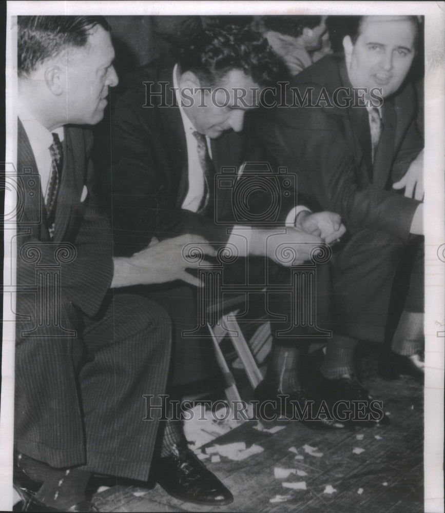 1959 St Louis bench program torn shreds game - Historic Images