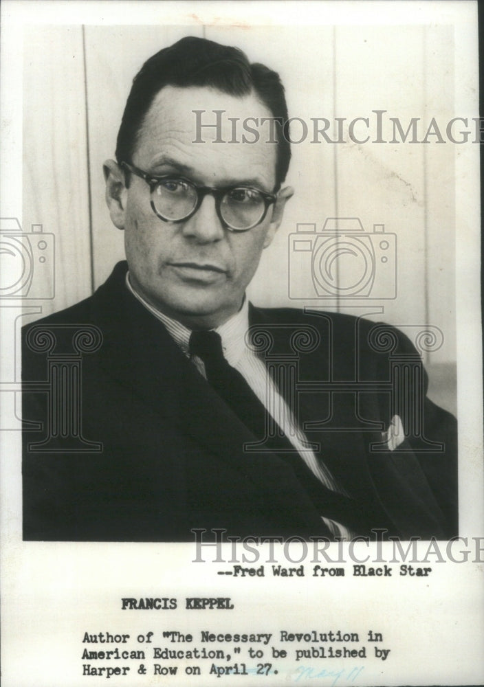 1968 Press Photo Francis Keppel Author Necessary Revolution American Education - Historic Images