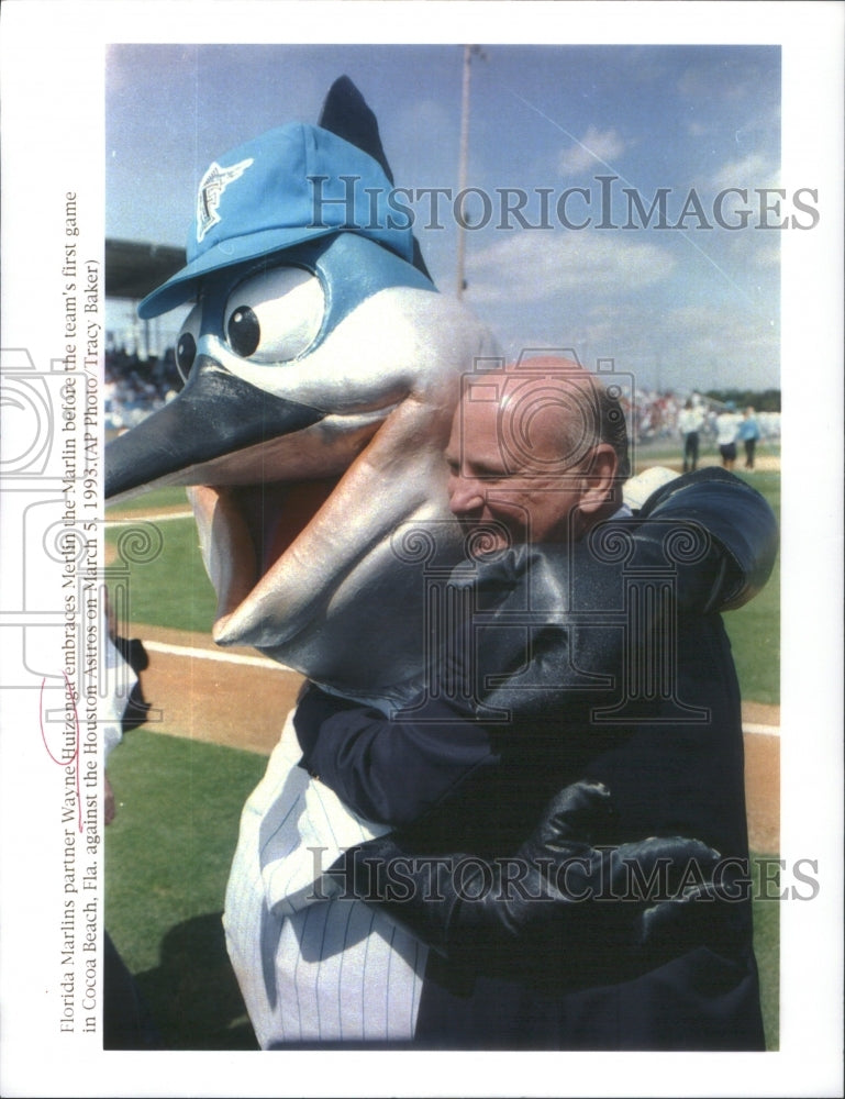 1993 Florida Marlins Partner Wayne Huizenga Team Game Cocoa Beach - Historic Images