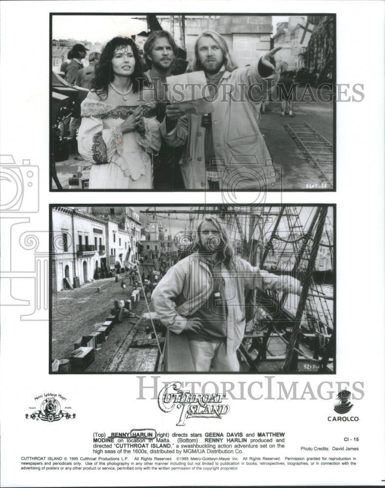 Renny Harlin Direct Star Geena Davis Matthew Modine Malta Producer-Historic Images