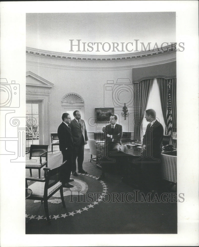 1978 President Nixon Three Key Adviser Administration White House - Historic Images