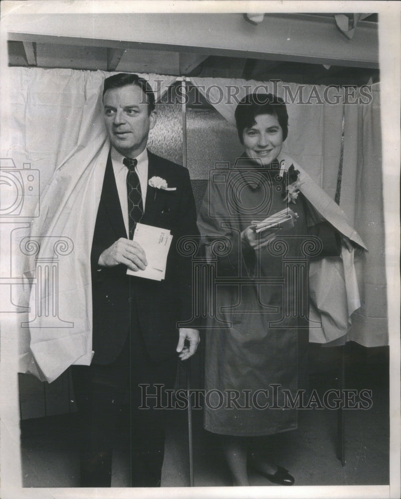 1968 Edward Hanrahan Democrat candidate States Attorney Geraldine - Historic Images