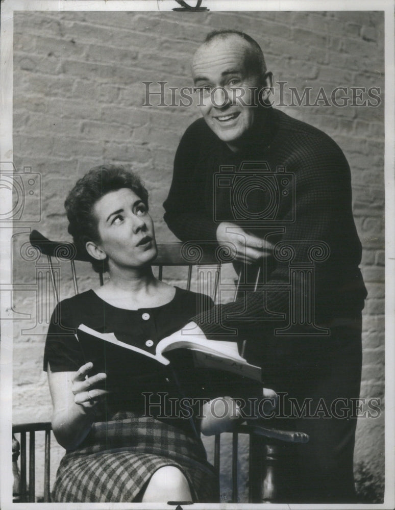 1960 Playwright Richard Hepburn And Actress Priscilla Merrill - Historic Images