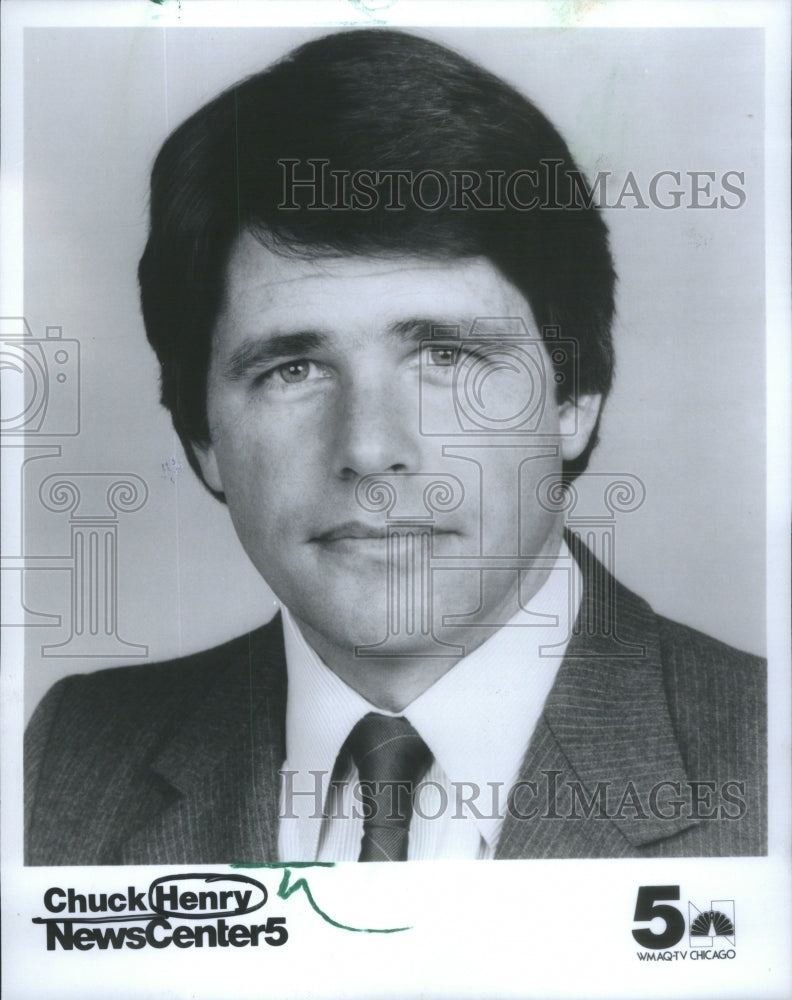 1983 Newscaster Chuck Henry Historic Images