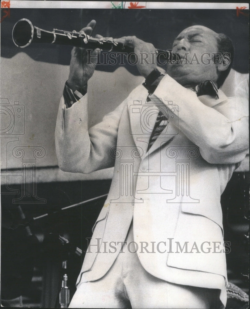 1974 Woody Herman Trumpeter Concert First National Plaza - Historic Images