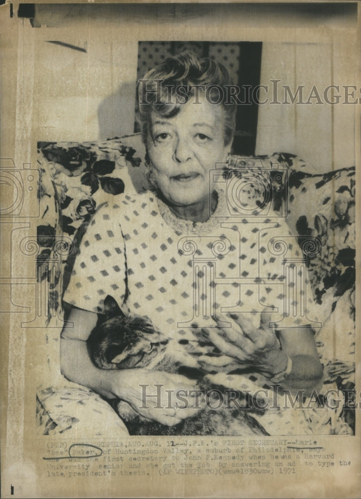 1971 Marie "Bee" Baker John F. Kennedy Secretary-Historic Images