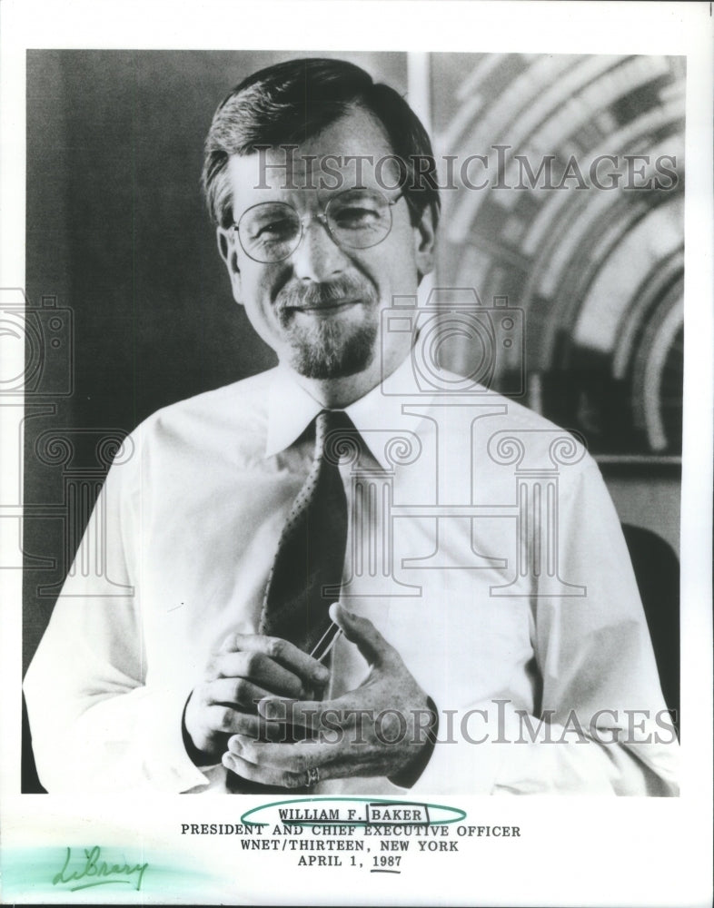 1987 William Baker President Chief executive officer NY Library - Historic Images