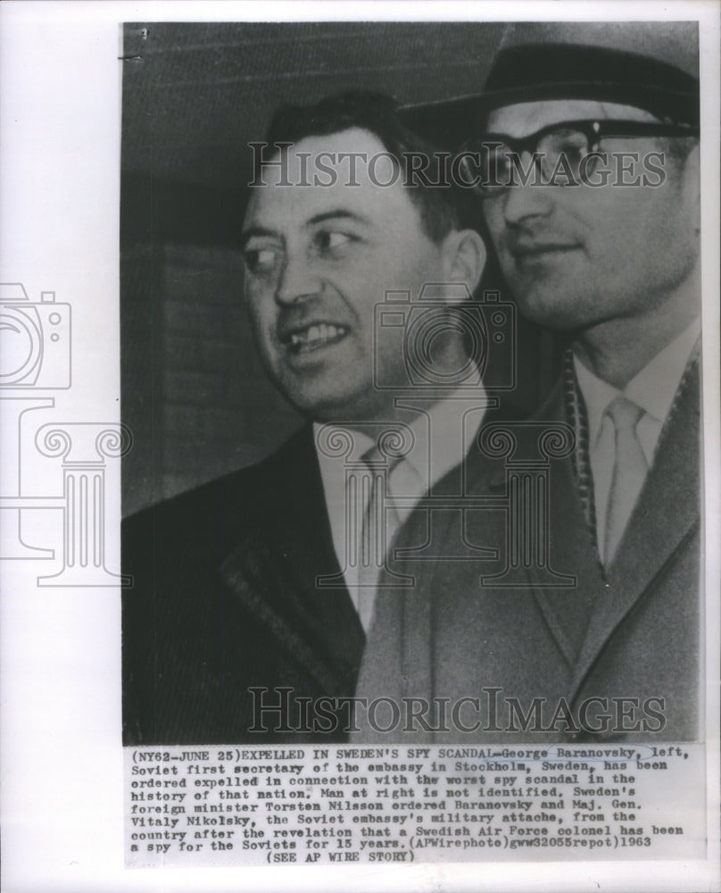 1963 George Baranovsky Soviet secretary embassy Stockholm Sweden - Historic Images