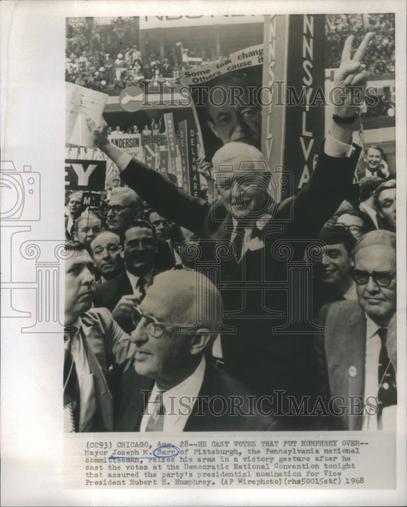 1968, Mayor Joseph M. Barr Pittsburgh Democratic National Convention - Historic Images