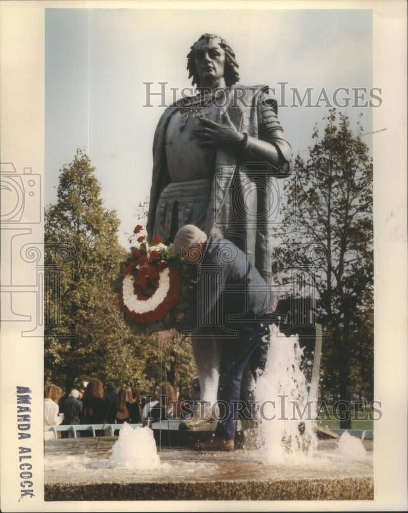 1991 Jim Malloy Park District Columbus Memorial Fountain Arrigo Park - Historic Images