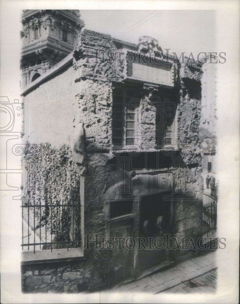 1943  Christopher Columbus' Birth Home in Genoa, Italy.-Historic Images
