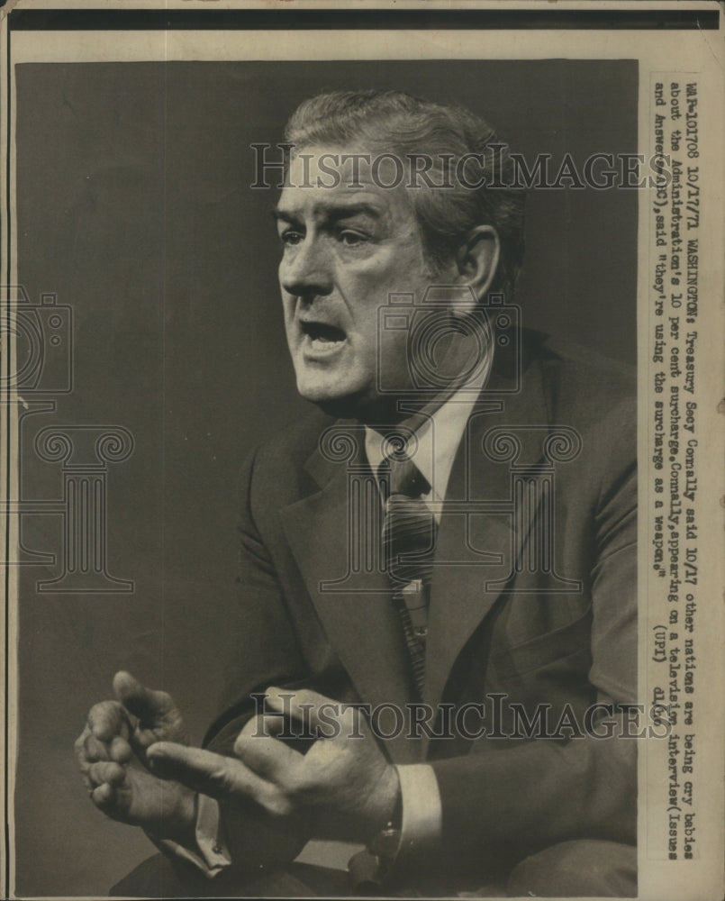 1971 Treasury Secretary Connelly Television Interview - Historic Images