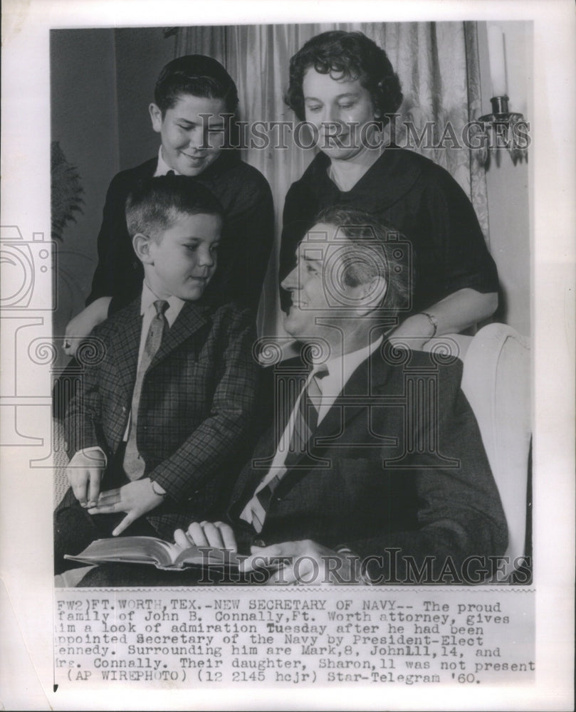 1960 Proud family John Connally Worth Members Kennedy President - Historic Images