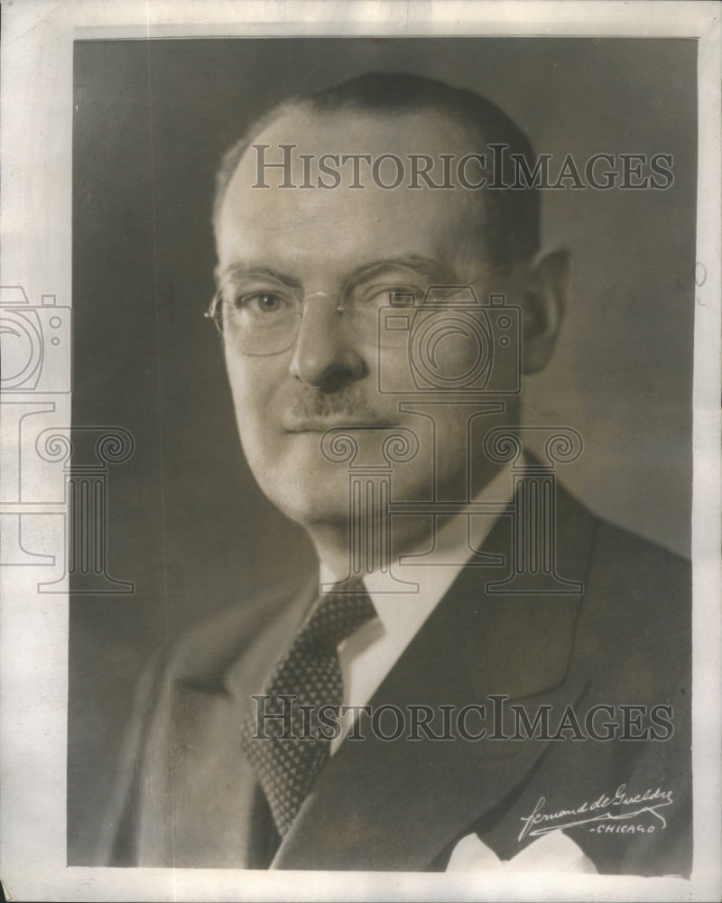 1950 Press Photo Illinois Central Railroad Former Executive Connolly Portrait - Historic Images