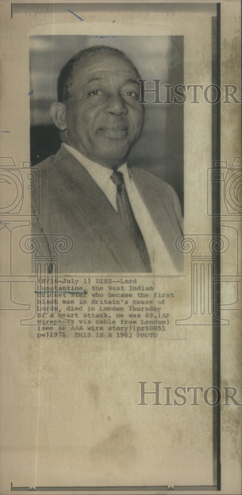 1971 Copy of 1962 Press Photo West Indian Cricket Star Constantine- RSA83509 - Historic Images
