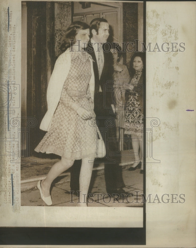 1974 Greek Royalty Couple Visiting London - Historic Images