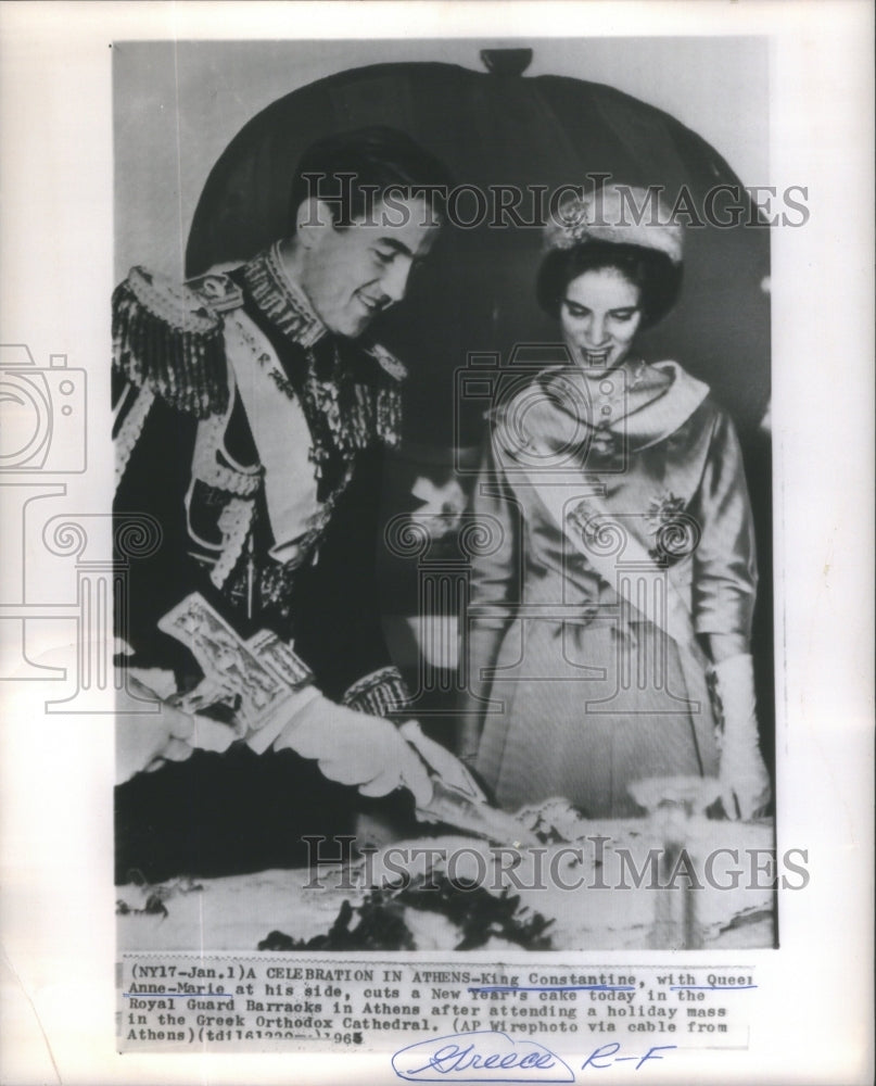 1965 King Constantine, With Queen Anne-Marie In Athens - Historic Images